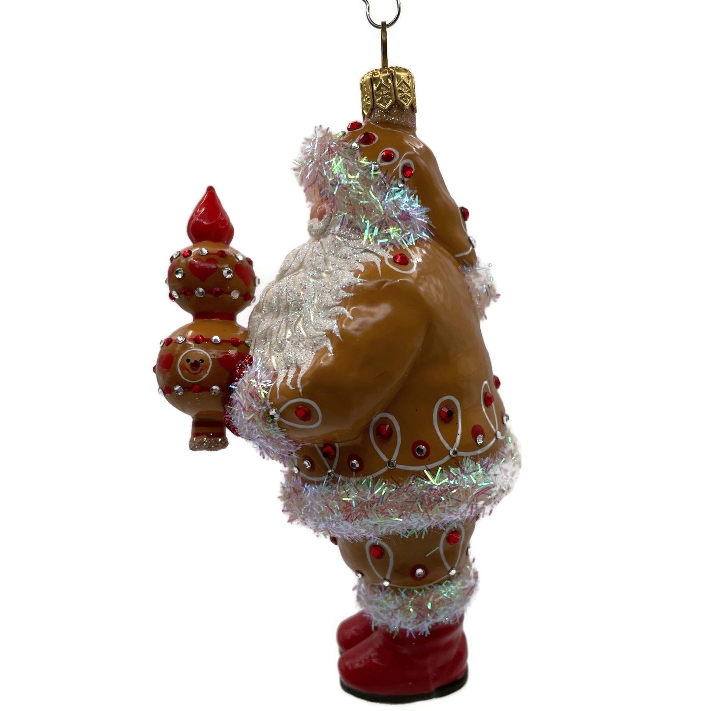 Patricia Breen Crowning Glory Gingerbread Santa Claus Christmas Tree Ornament