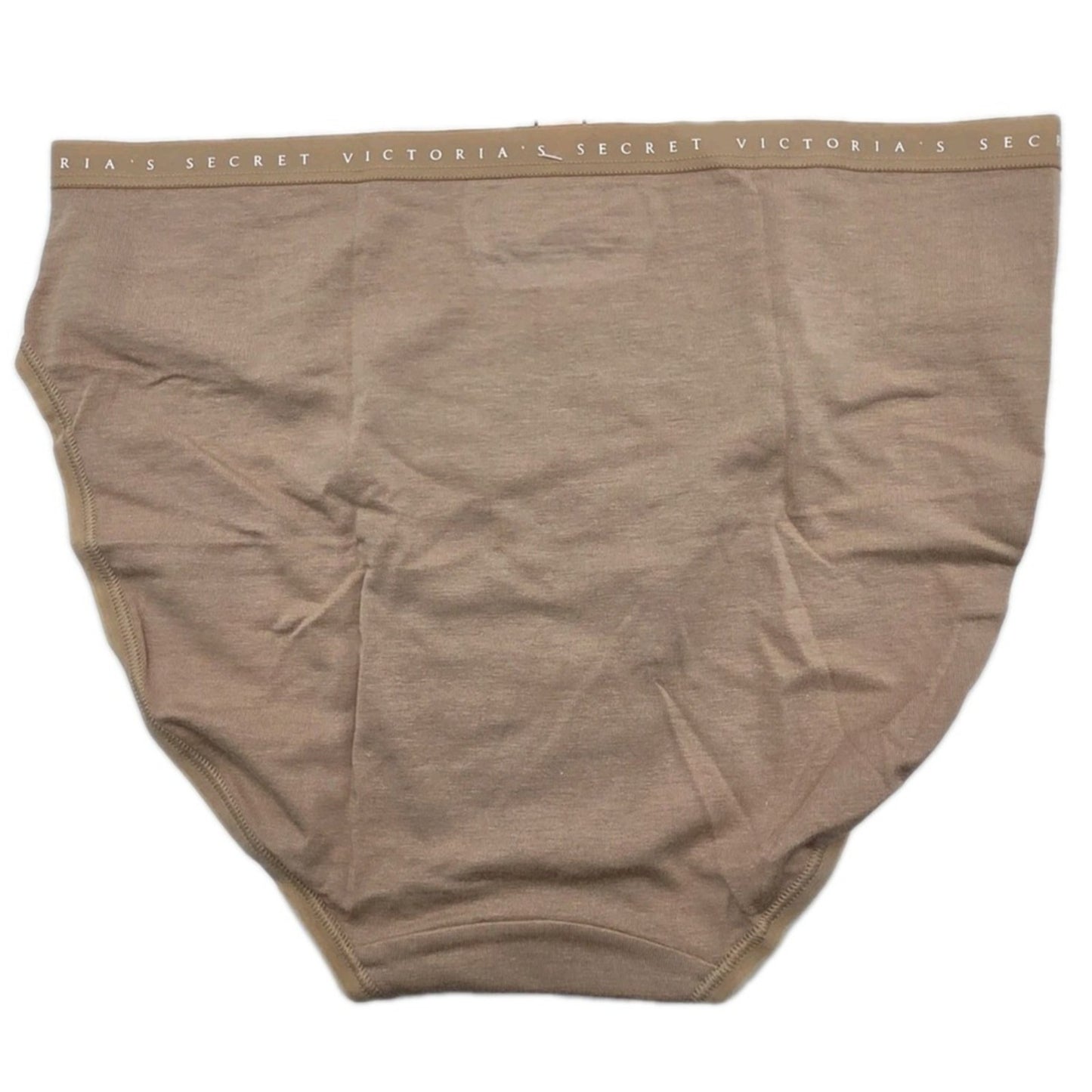Victorias Secret Panties Underwear Medium High Leg Brief Beige Cotton Women