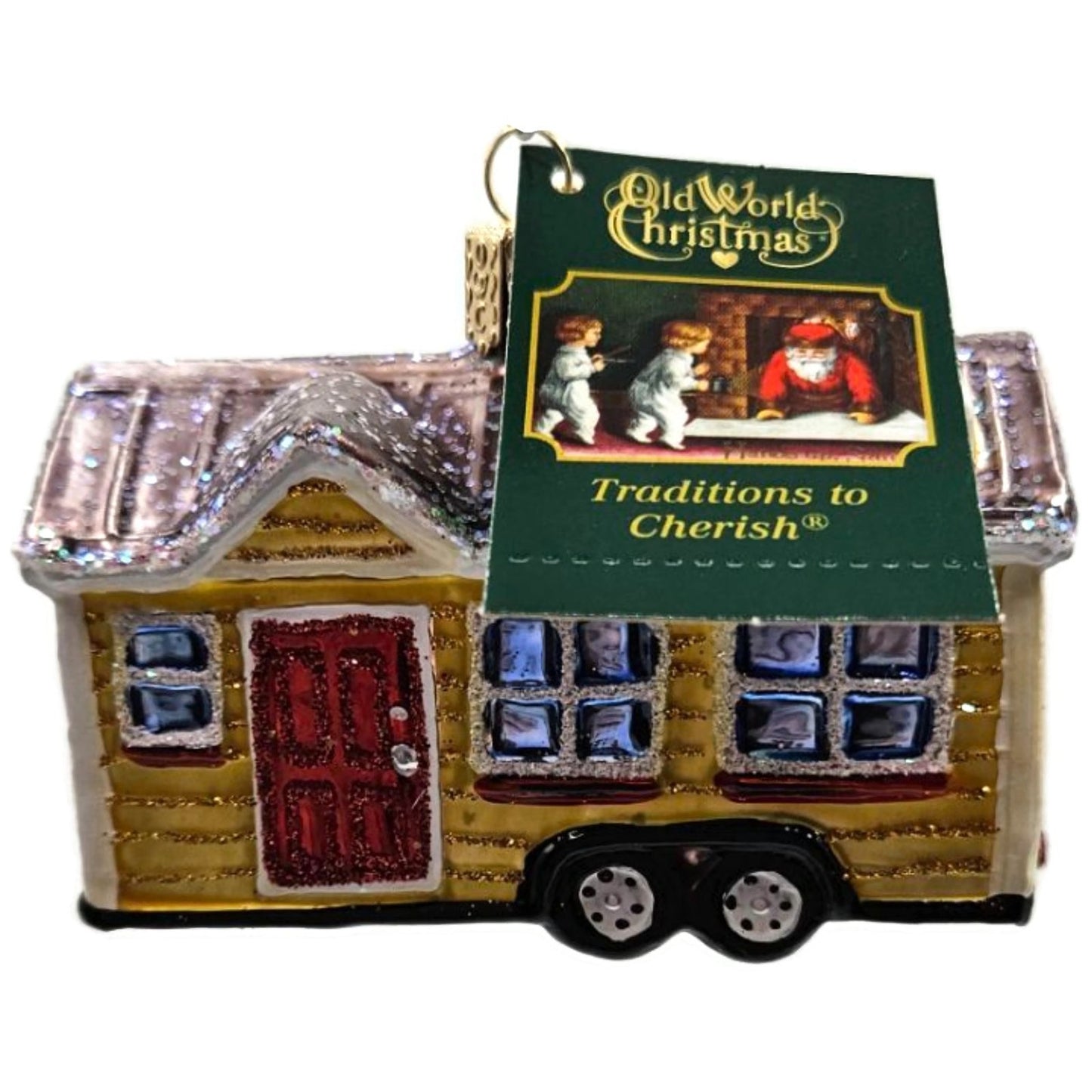Tiny House Ornament OWC Home Old World Christmas Holiday Tree Decoration