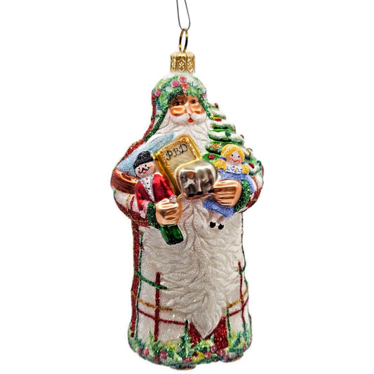 Patricia Breen A Santa for Mommy Plaid Holly Nutcracker Doll Christmas Ornament