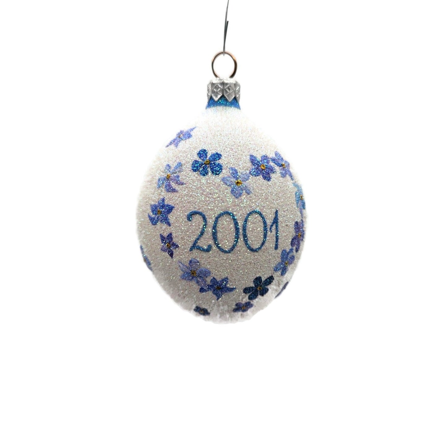 Patricia Breen Remembrance Egg 2001 Forget Me Not Spring Christmas Tree Ornament