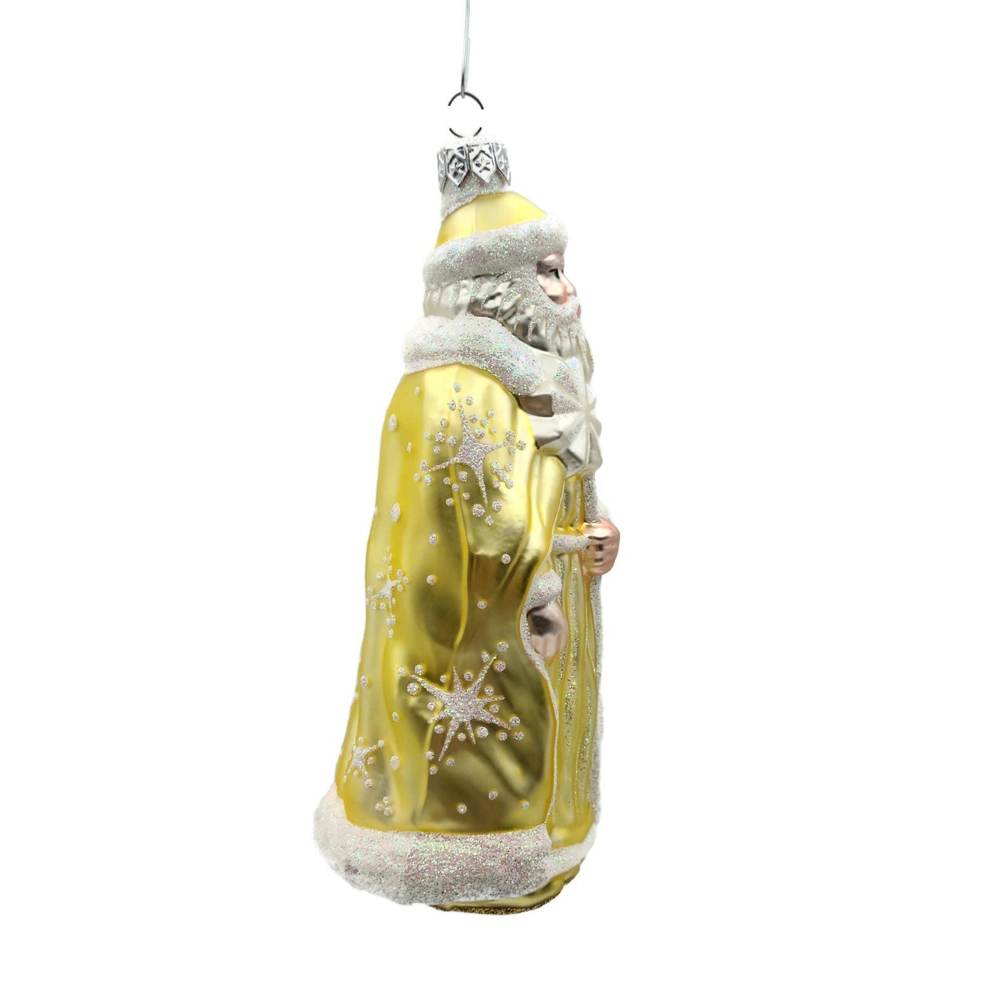 Patricia Breen Santa of the North Citrine Snowflakes Christmas Tree Ornament