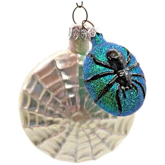 Patricia Breen Victorian Spider Web Pearl Black Halloween Christmas Ornament