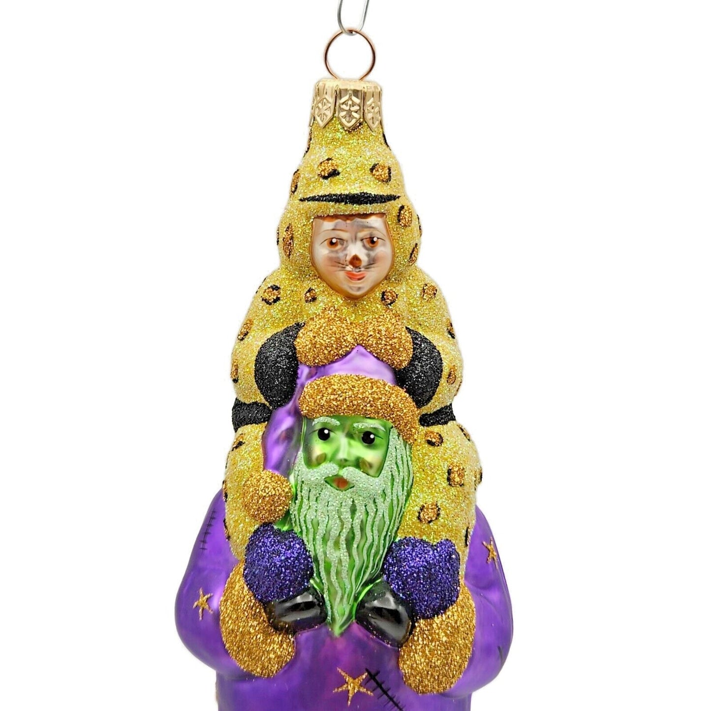 Patricia Breen Carry Me Santa Frankenstein Leopard Boy Stars Halloween Ornament