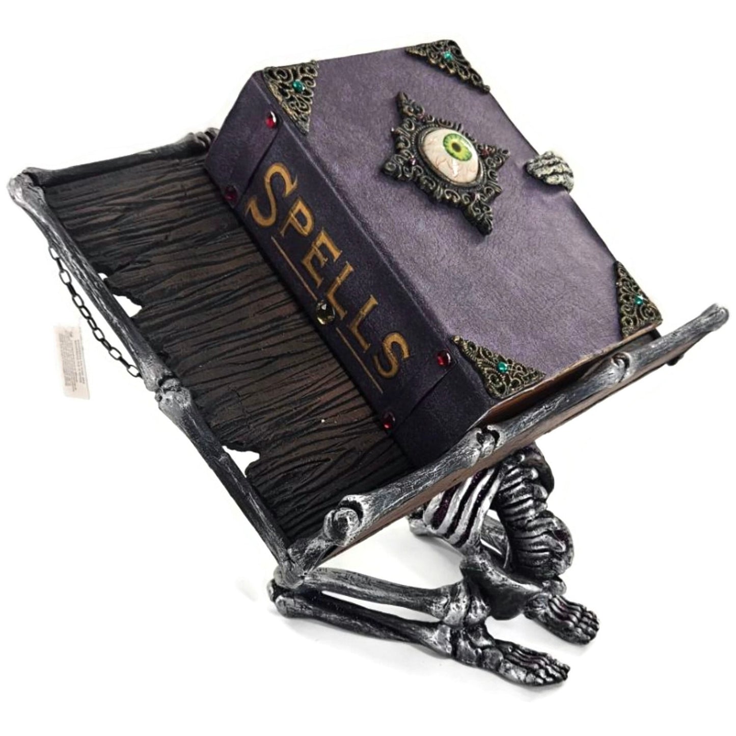 Katherine’s Collection Halloween Skeleton Spell Book Stand Gothic Home Decor