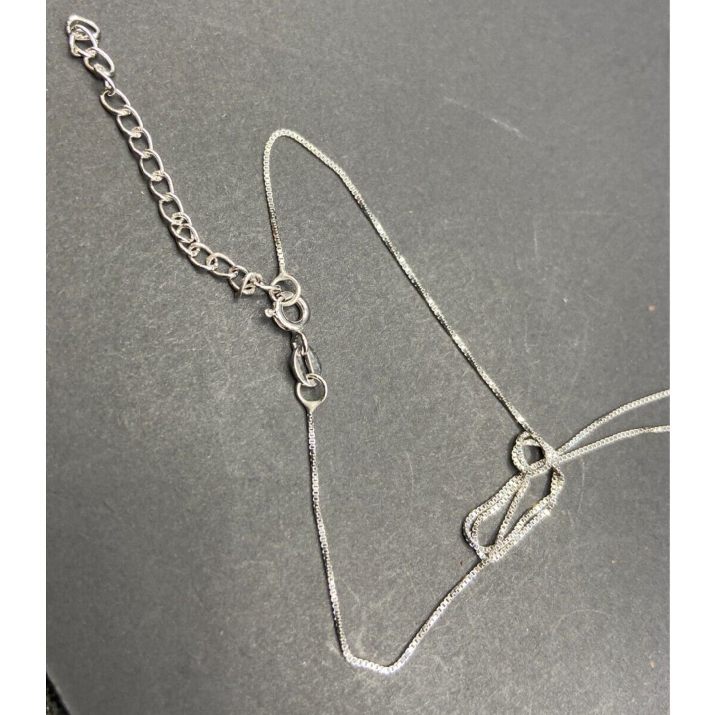 Black Onyx Teadrop Pendant Marcasite 925 Sterling Silver Box Chain Necklace GIE