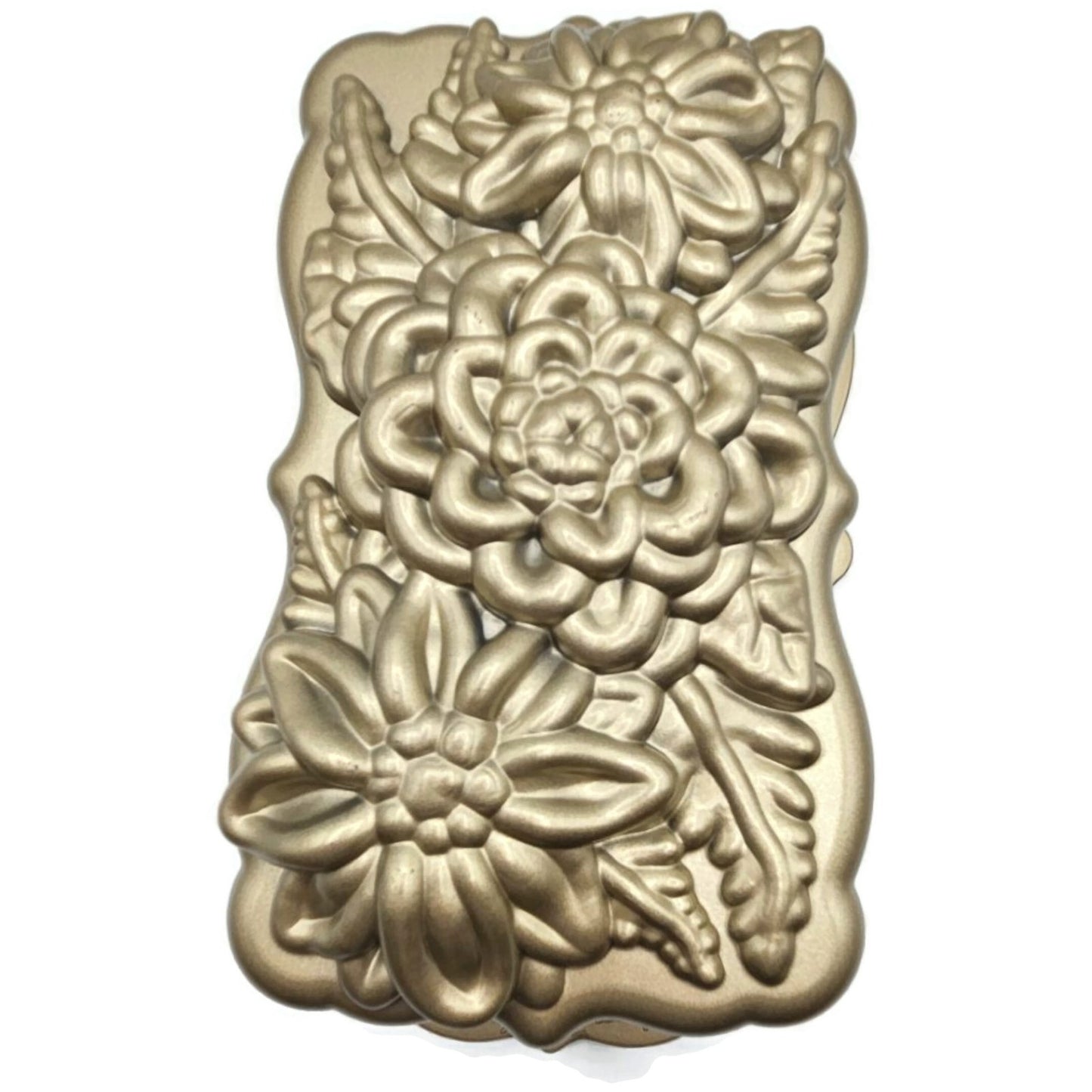 Wildflower Loaf Cake Pan 6 Cup Heavy Cast Gold Williams Sonoma Nordic Ware