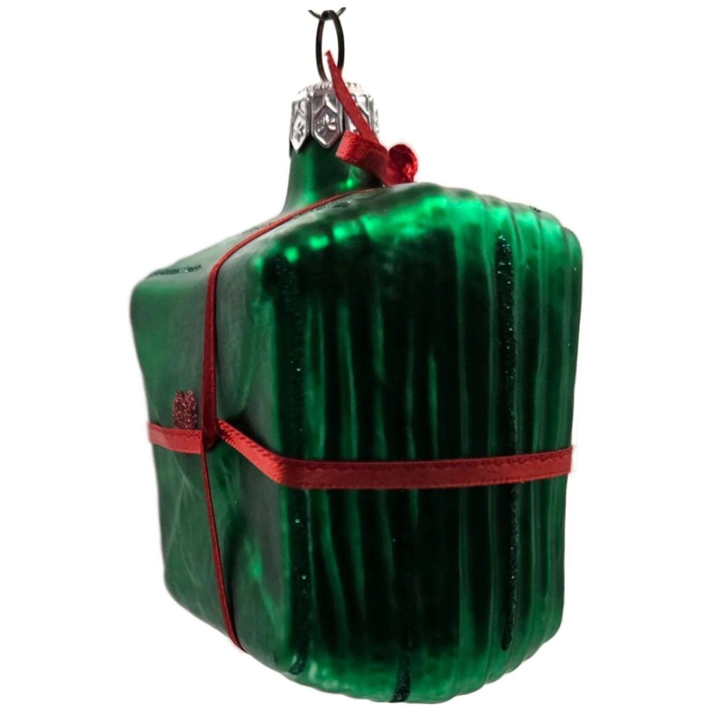Patricia Breen Letter to My Beloved Green Red Ribbon Valentine Postcard Ornament