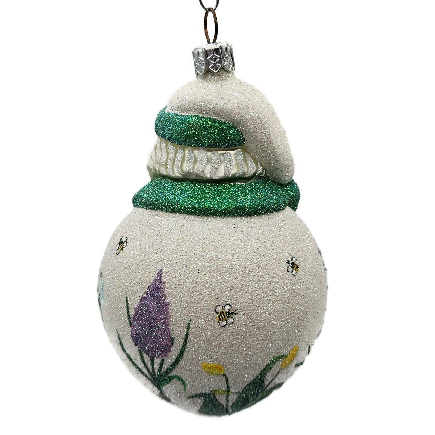 Patricia Breen Santa Poeticus Day Flowers Bees Pearl Spring Christmas Ornament