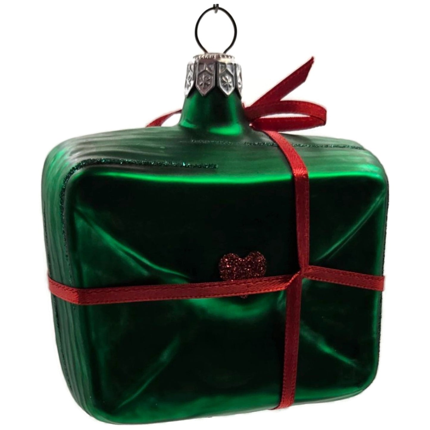 Patricia Breen Letter to My Beloved Green Red Ribbon Valentine Postcard Ornament