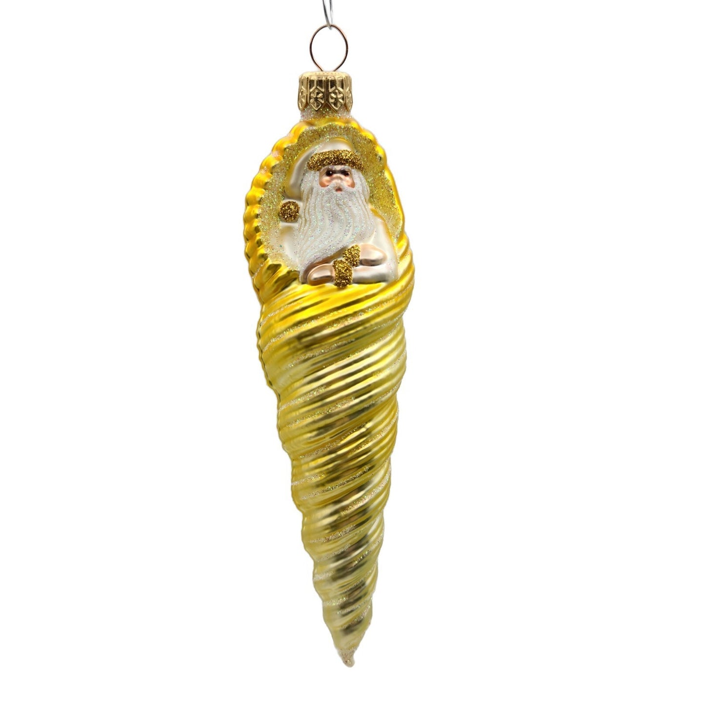 Patricia Breen Triton Santa Gold Pearl Sea Shell Summer Nautical Tree Ornament