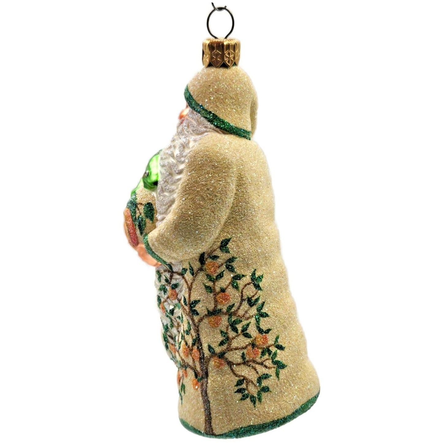 Patricia Breen Santa With Chameleon The Peach Orchard Spring Christmas Ornament