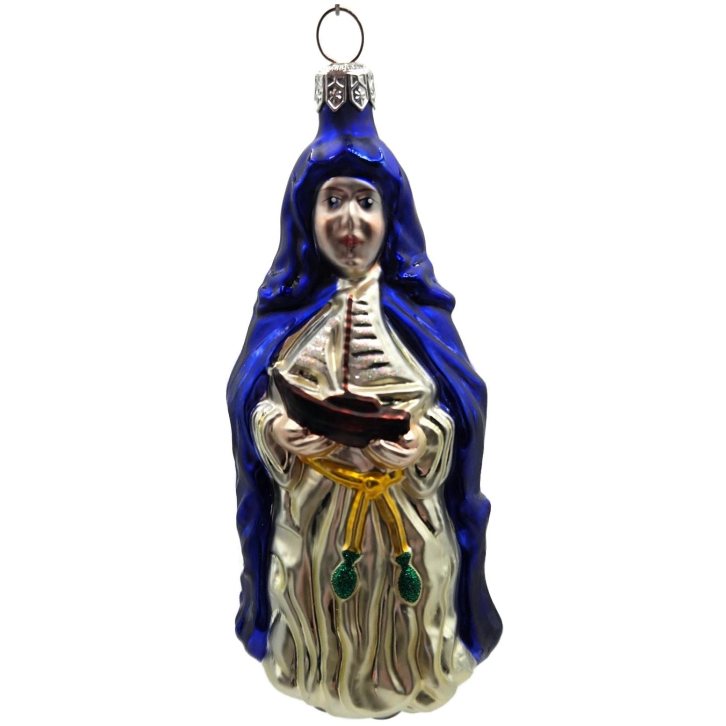 Patricia Breen Saint Ursula Cobalt Blue Sailboat Christmas Ornament Religious