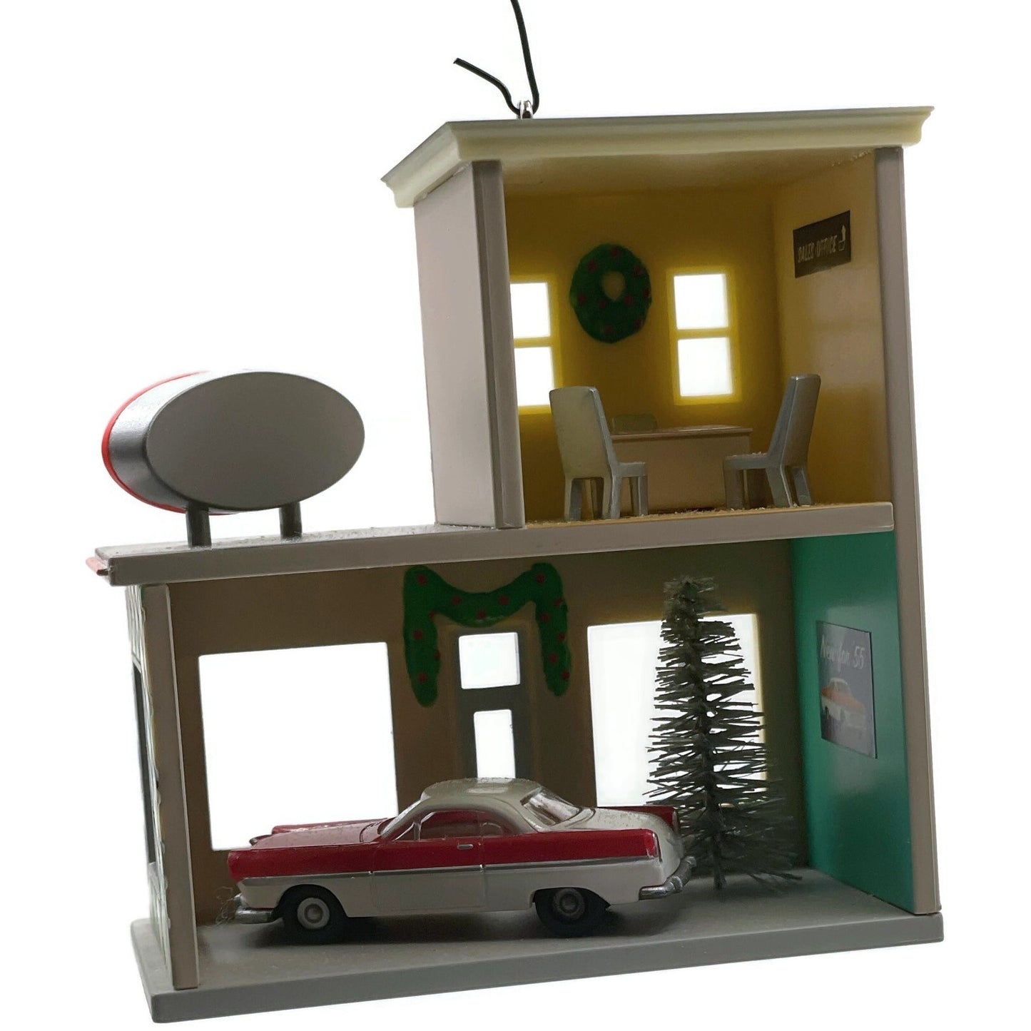 Hallmark Andys Car Lot Nostalgic Houses Shops 2014 Christmas Keepsake Ornament