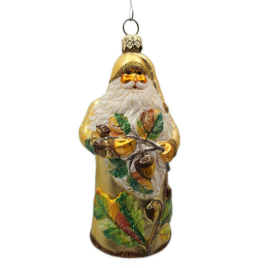 Patricia Breen From Little Acorns Gold Santa Claus Fall Christmas Tree Ornament