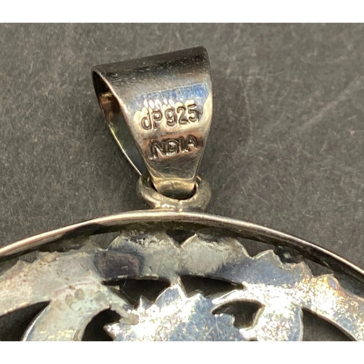 Doug Paulus Silver Floral Filigree Round Medallion Pendant 925 Sterling Silver