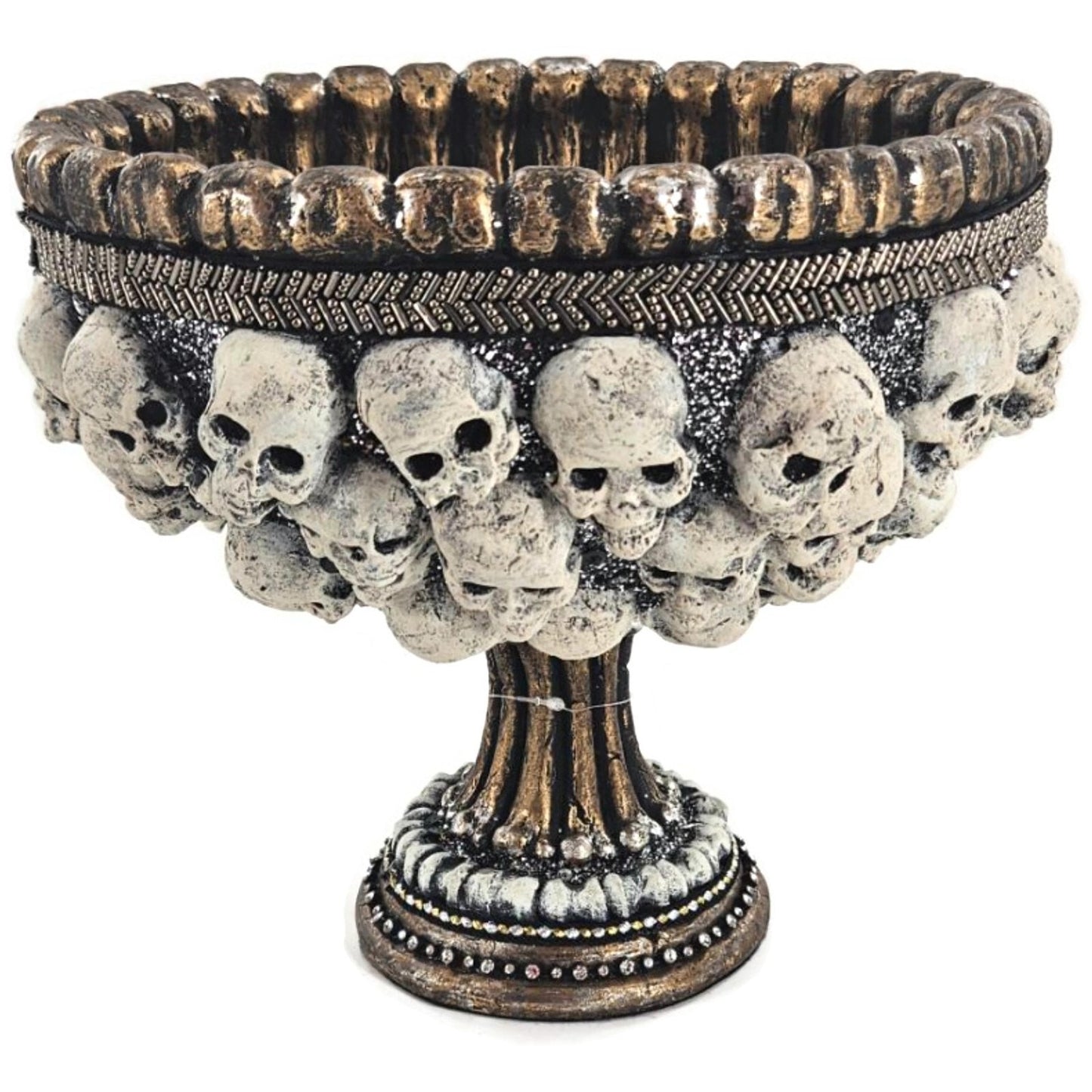 Katherine’s Collection Shakesfeare Skull Bowl Halloween Decor Gothic Centerpiece