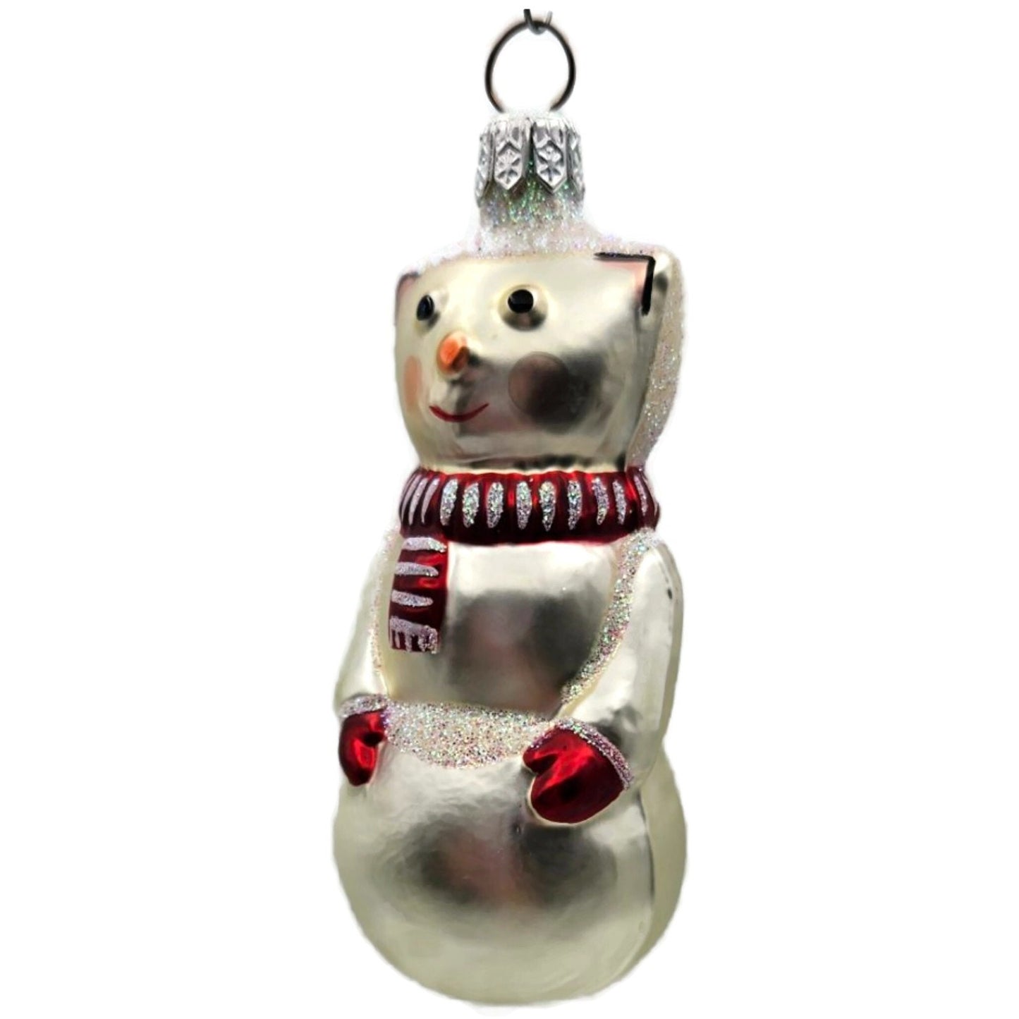 Patricia Breen Snowcat With Red Scarf Pearl Christmas Tree Signed Ornament