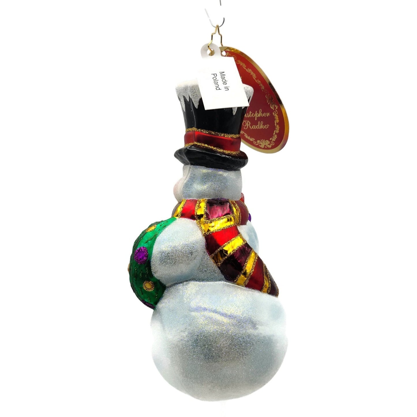 Christopher Radko A Visit from Frosty Snowman Christmas Tree Ornament 1020861
