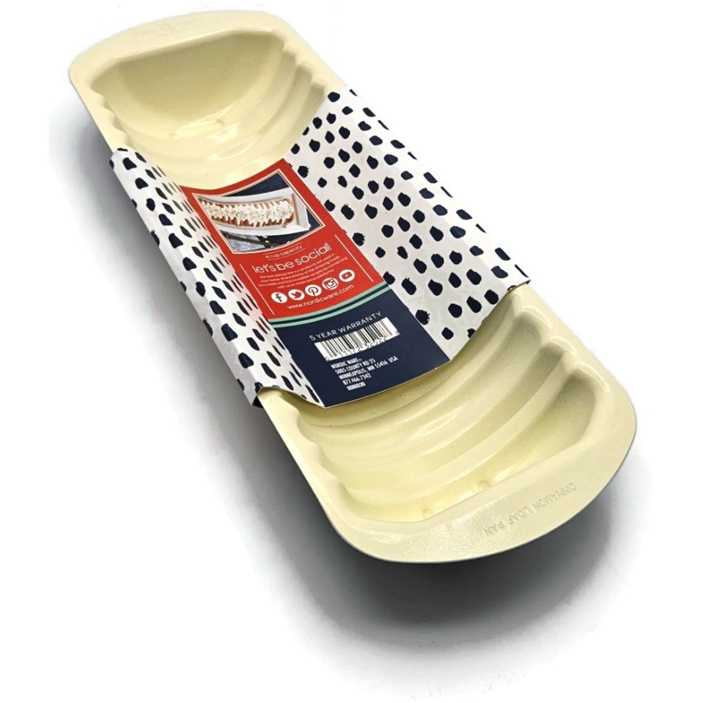 Loaf Pan Ribbed Bakeware Non Stick 4 Cup Nordic Ware Decorative Holiday Dessert