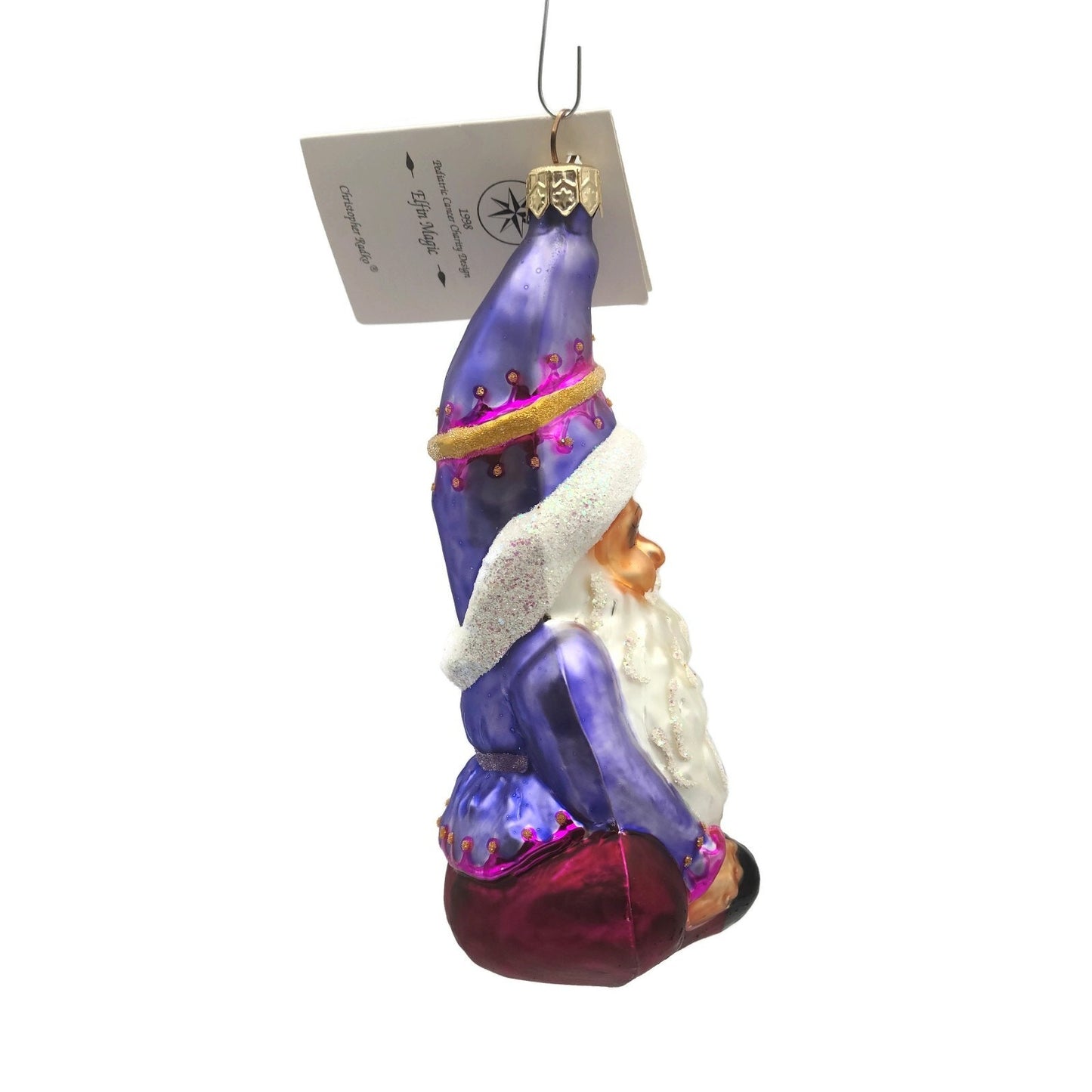 Christopher Radko Elfin Magic Purple Christmas Holiday Tree Ornament 98-SP-30