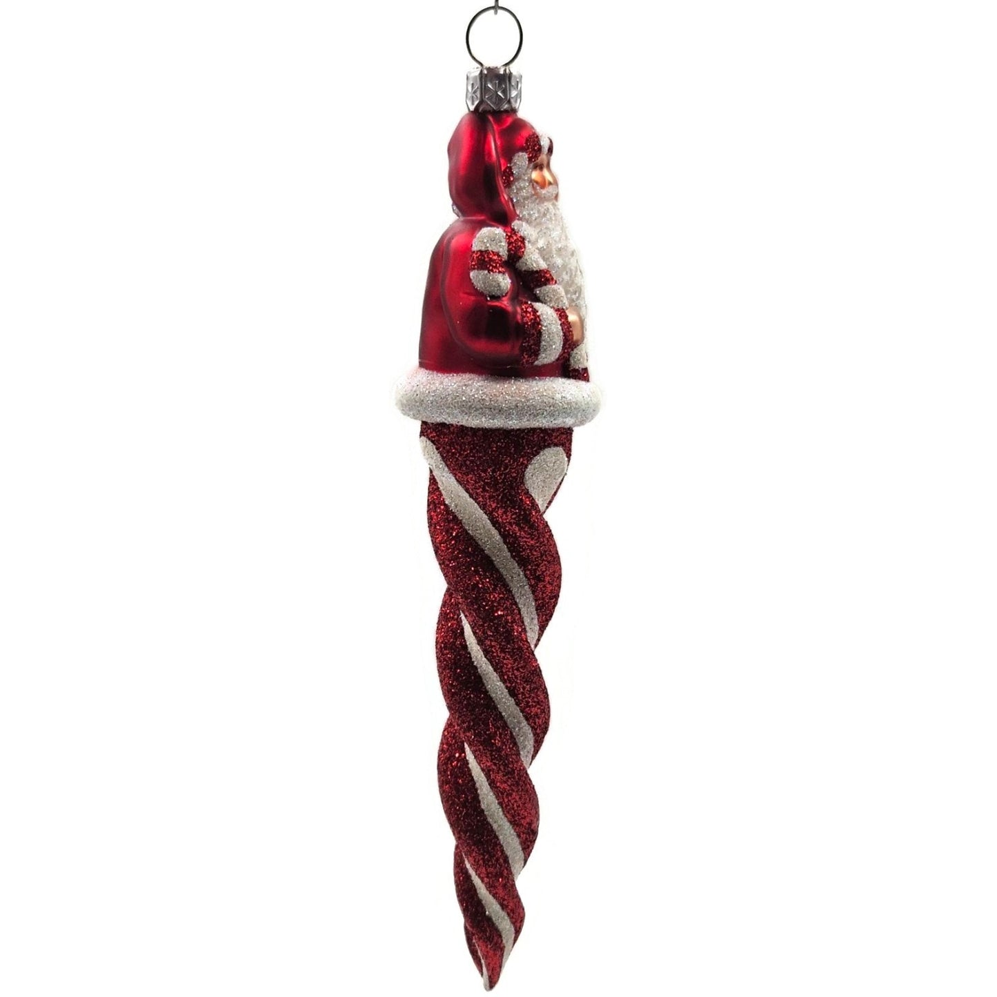 Patricia Breen Santa Sopel Red White Candy Cane Spiral Christmas Tree Ornament