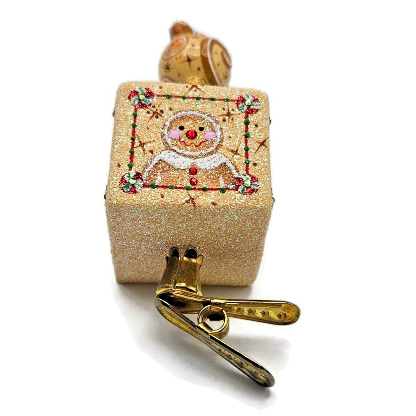 Patricia Breen Pop Goes the Chameleon Gingerbread Clip On Christmas Ornament