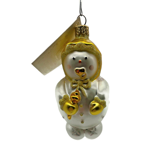 Patricia Breen Ornament Snowbaby Yellow Snowflakes Pearl Christmas Tree Decor