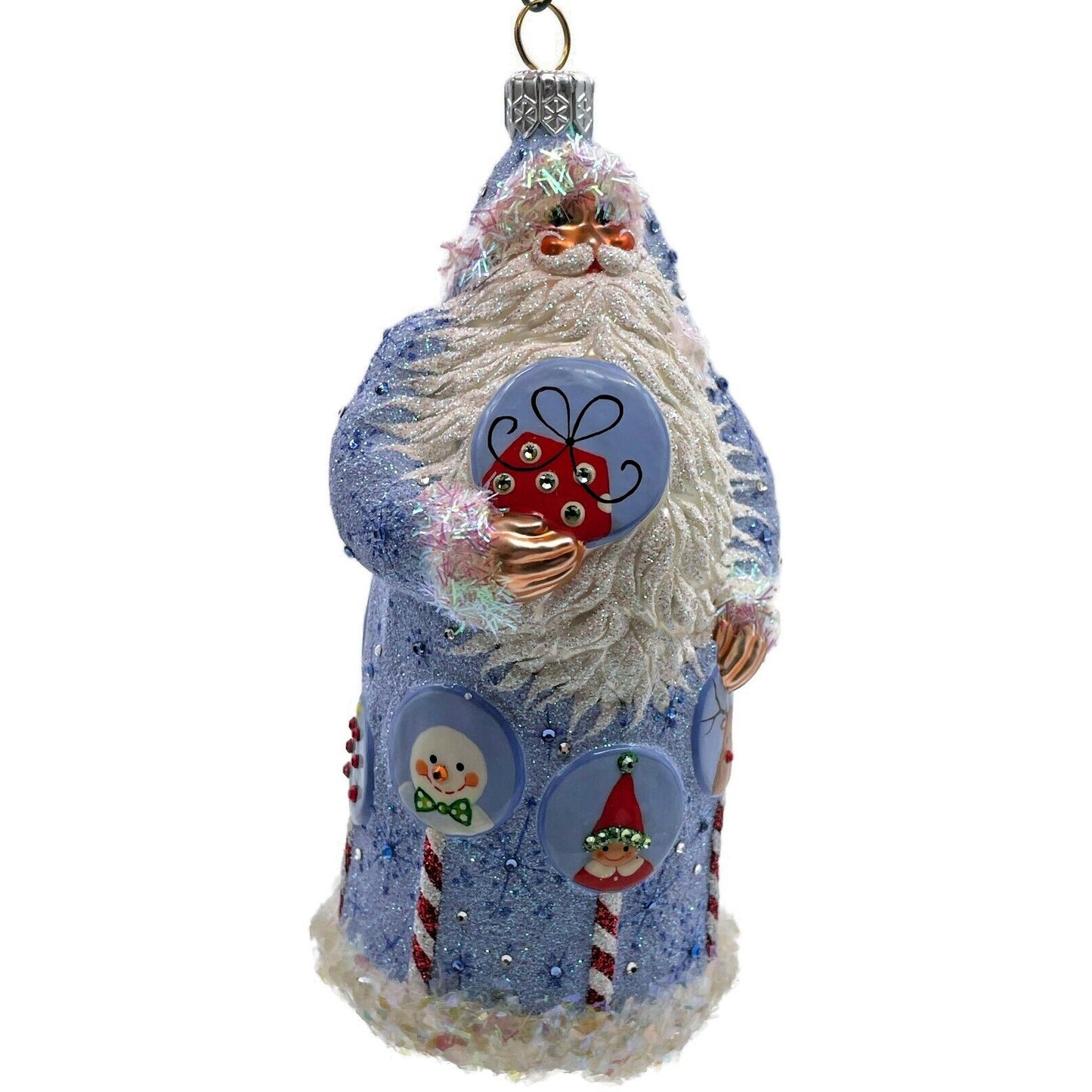 Patricia Breen Signet Santa Christmas Icons Peppermint Christmas Tree Ornament