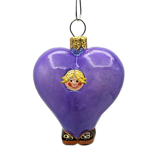 Patricia Breen Amour Masquerade Violet Heart Valentines Christmas Tree Ornament