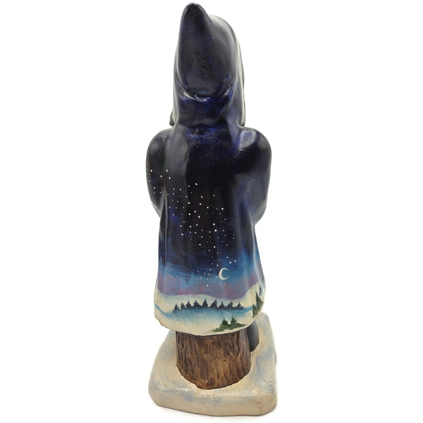 Vaillancourt Blue Father Christmas Banquet Ice Cream Mould Chalkware Figurine