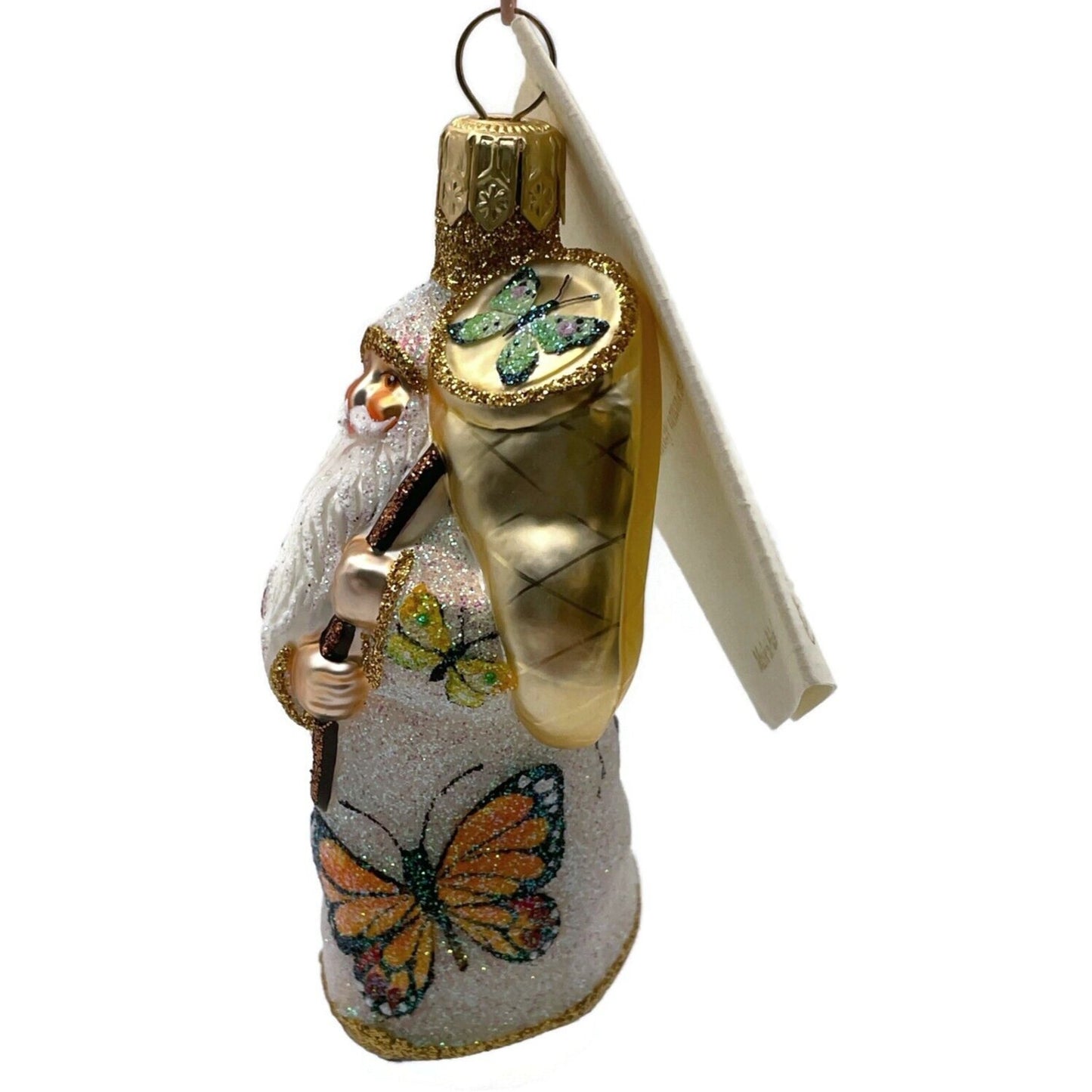 Patricia Breen Miniature Santa for Vera Pearl Butterfly Spring Holiday Ornament