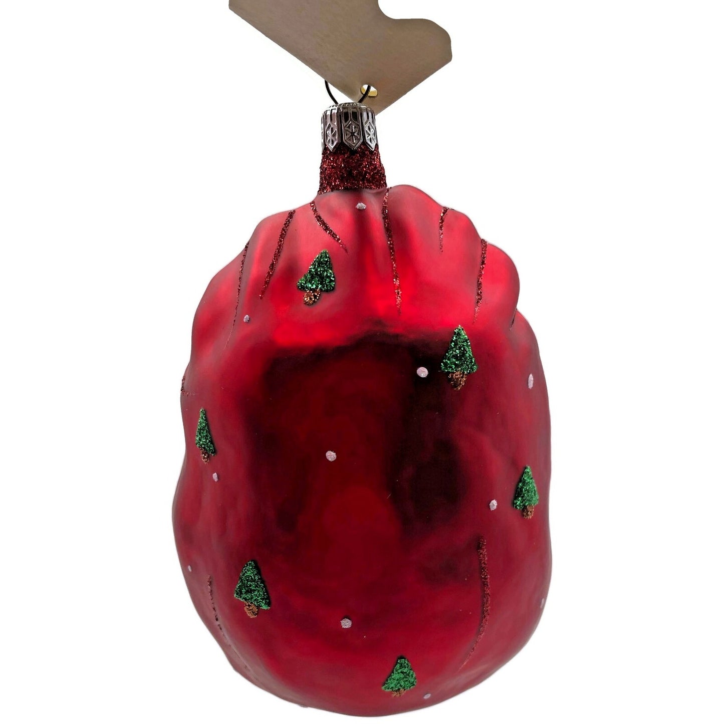 Patricia Breen Advent Santa Claus Red Trees Dots Christmas Tree Ornament