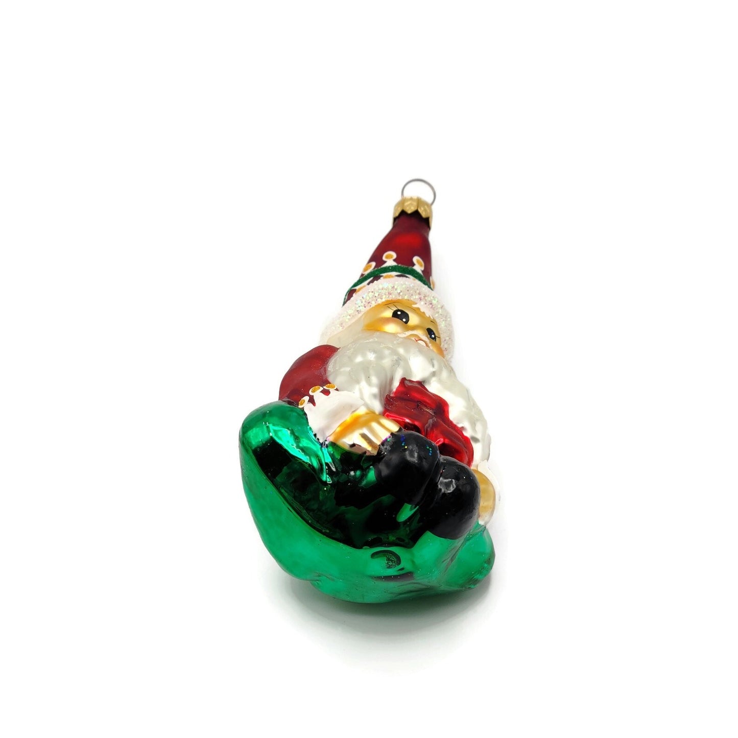 Christopher Radko Elfin Magic Red Blown Glass Christmas Holiday Tree Ornament