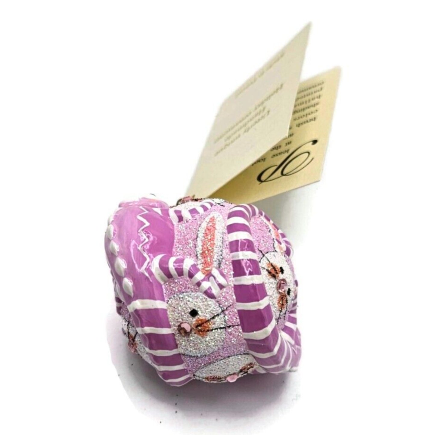 Patricia Breen James Twice Bunnies Chameleon Pink Easter Christmas Tree Ornament