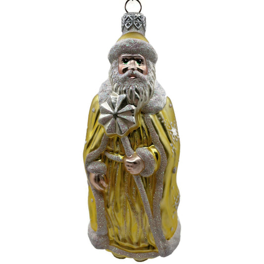 Patricia Breen Santa of the North Citrine Snowflakes Christmas Tree Ornament