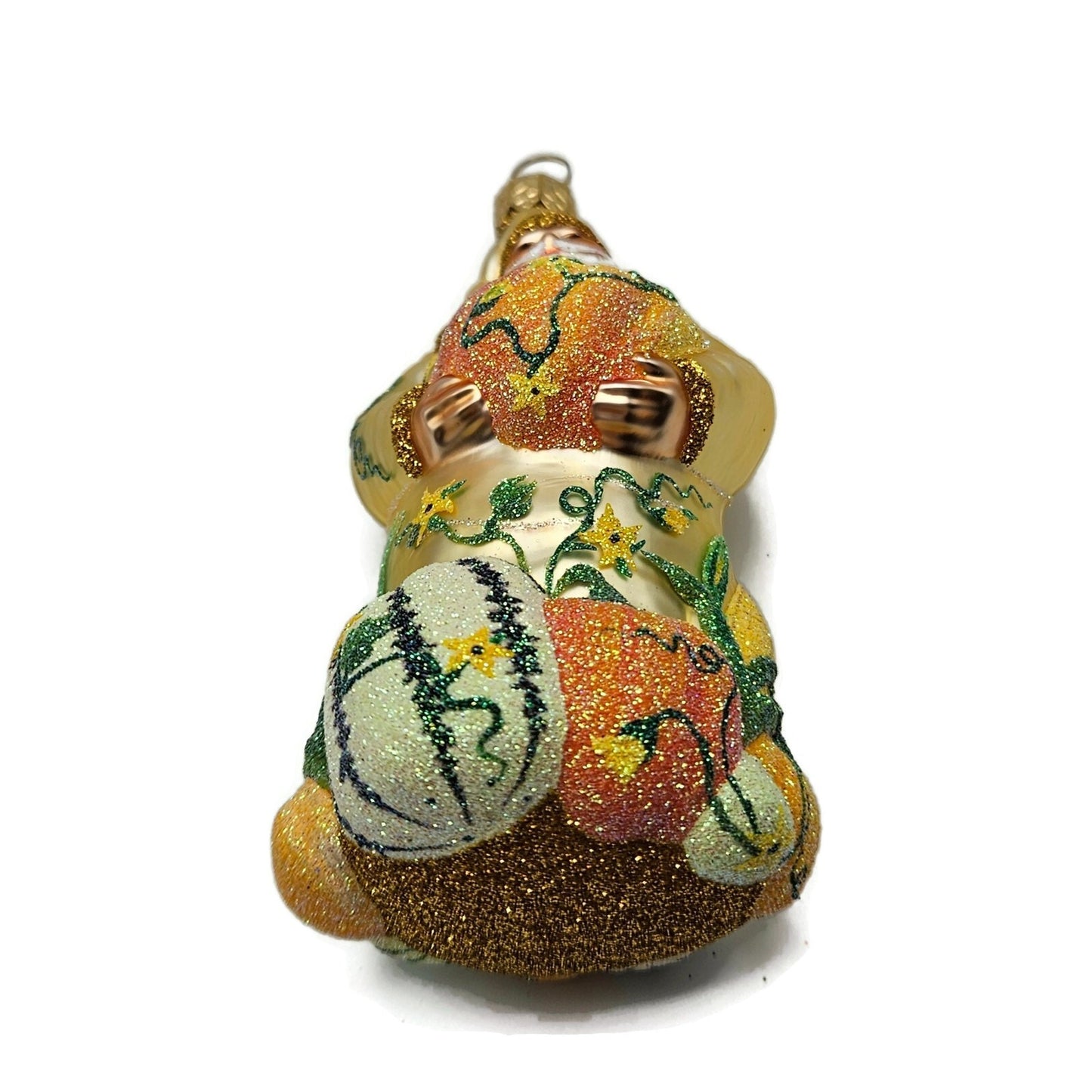 Patricia Breen Harvest Santa Claus Gold Pumpkins Fall Christmas Tree Ornament