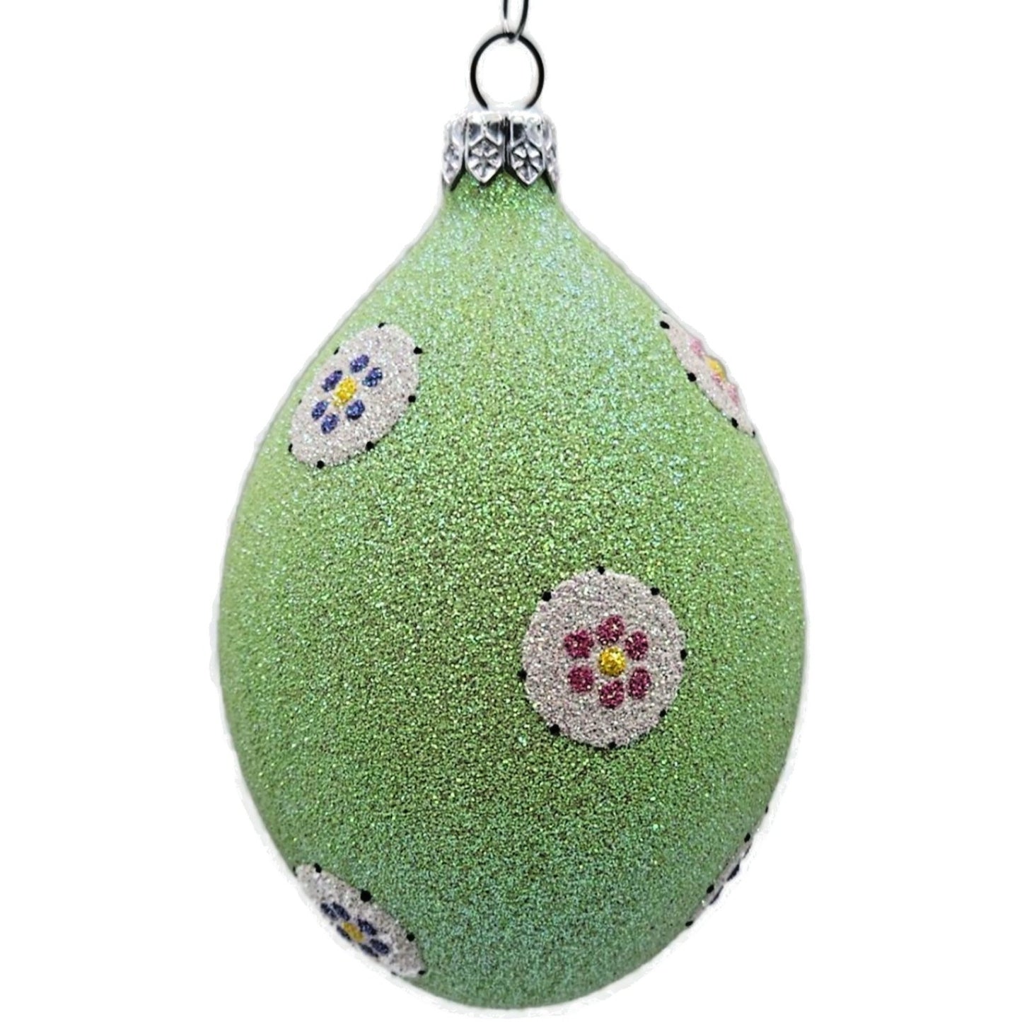 Patricia Breen Easter Egg Green Medallions Floral Easter Christmas Tree Ornament