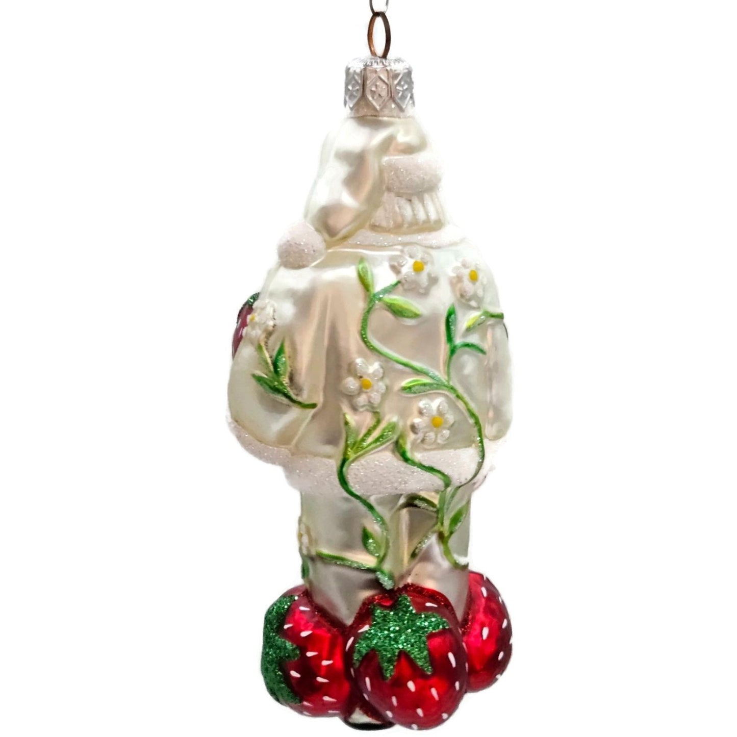 Patricia Breen Strawberry Santa Claus Flowers Spring Fruit Christmas Ornament