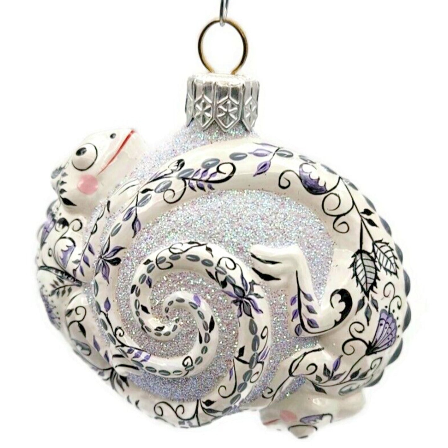 Patricia Breen Once Again for James Chinoiserie Violet Christmas Tree Ornament