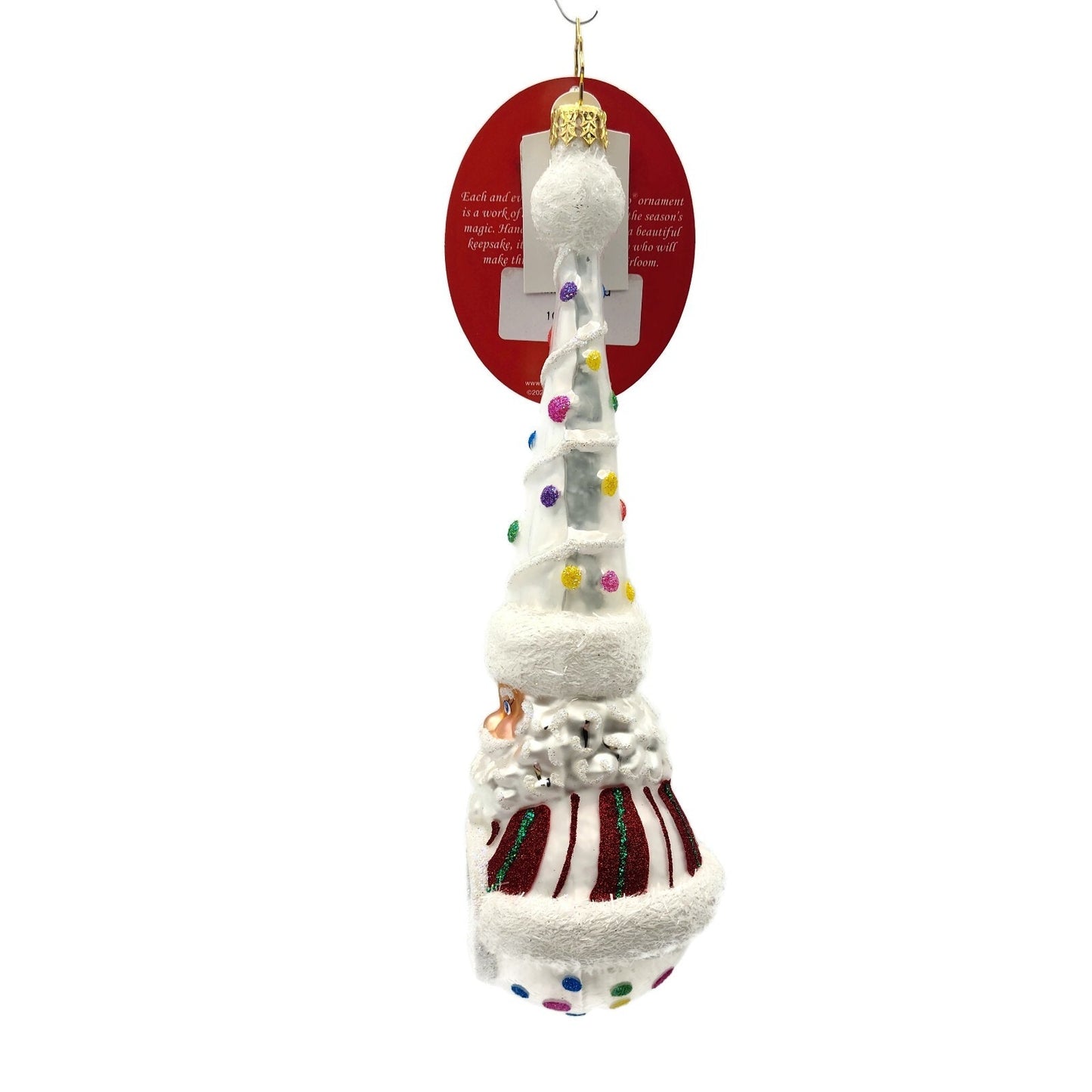 Christopher Radko Candy Dotted Santa Claus Christmas Tree Ornament 1020708