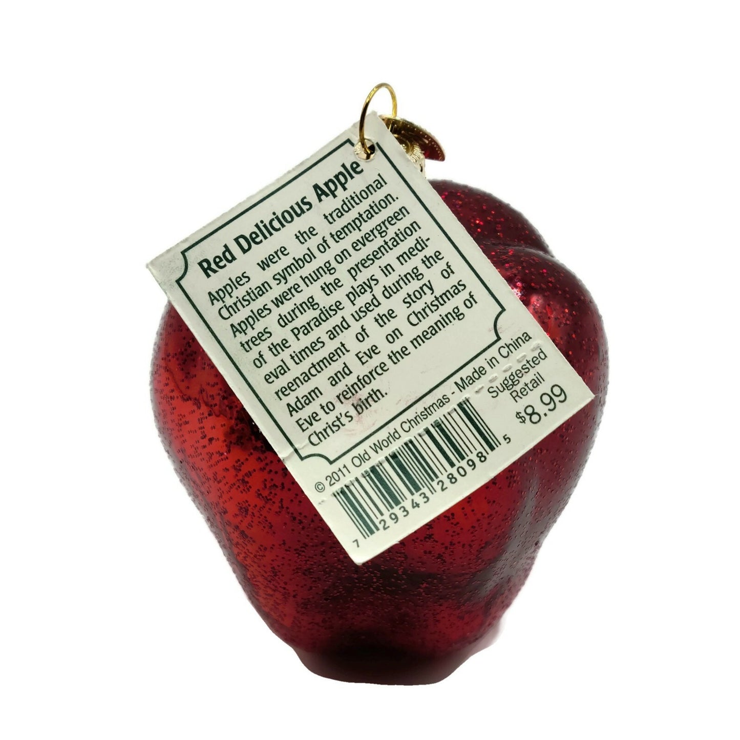 Apple Red Delicious Fruit Christian Adam Eve Old World Christmas OWC Ornament