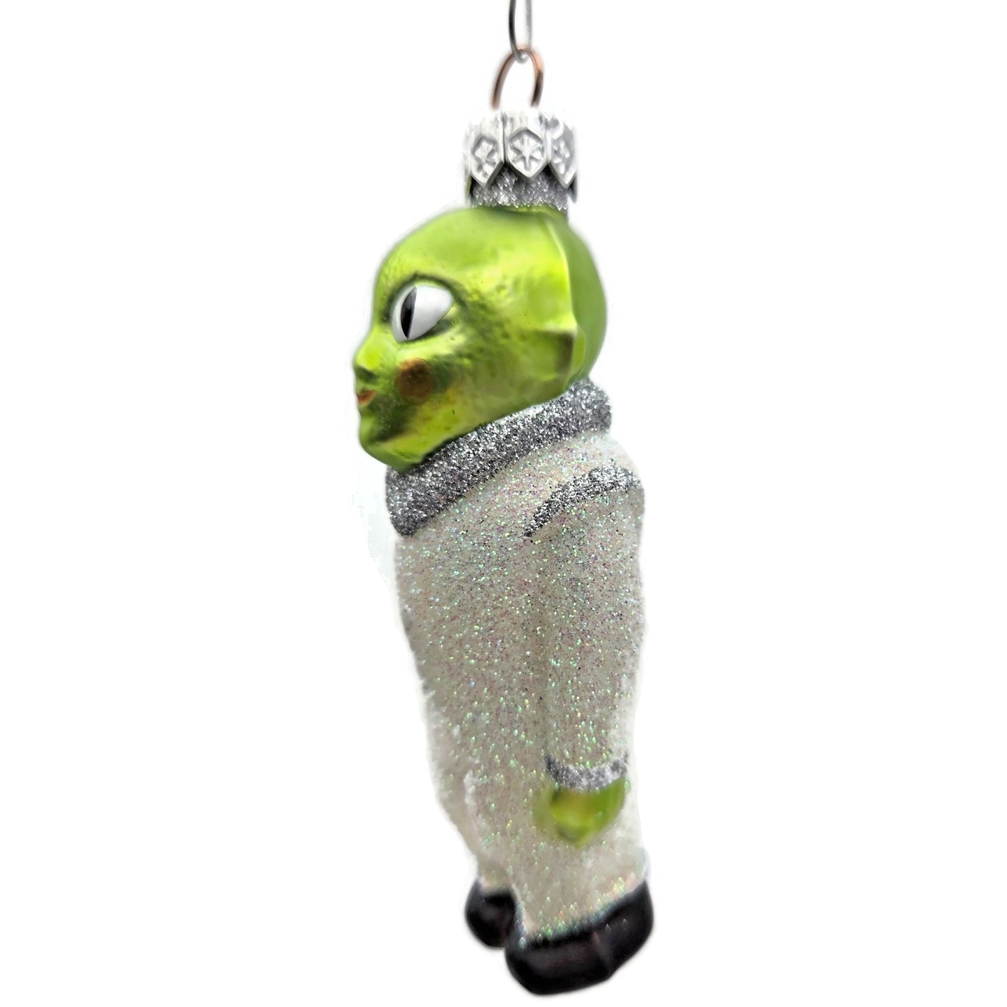 Patricia Breen A Walk on the Moon Alien Glittered Suit Christmas Tree Ornament