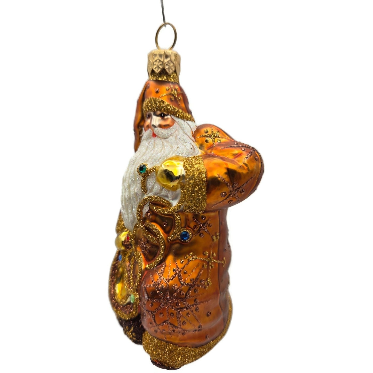 Patricia Breen Five Golden Rings Santa Claus 12 Days Bronze Christmas Ornament