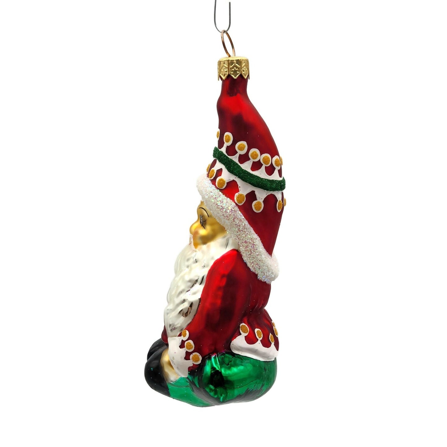 Christopher Radko Elfin Magic Red Blown Glass Christmas Holiday Tree Ornament