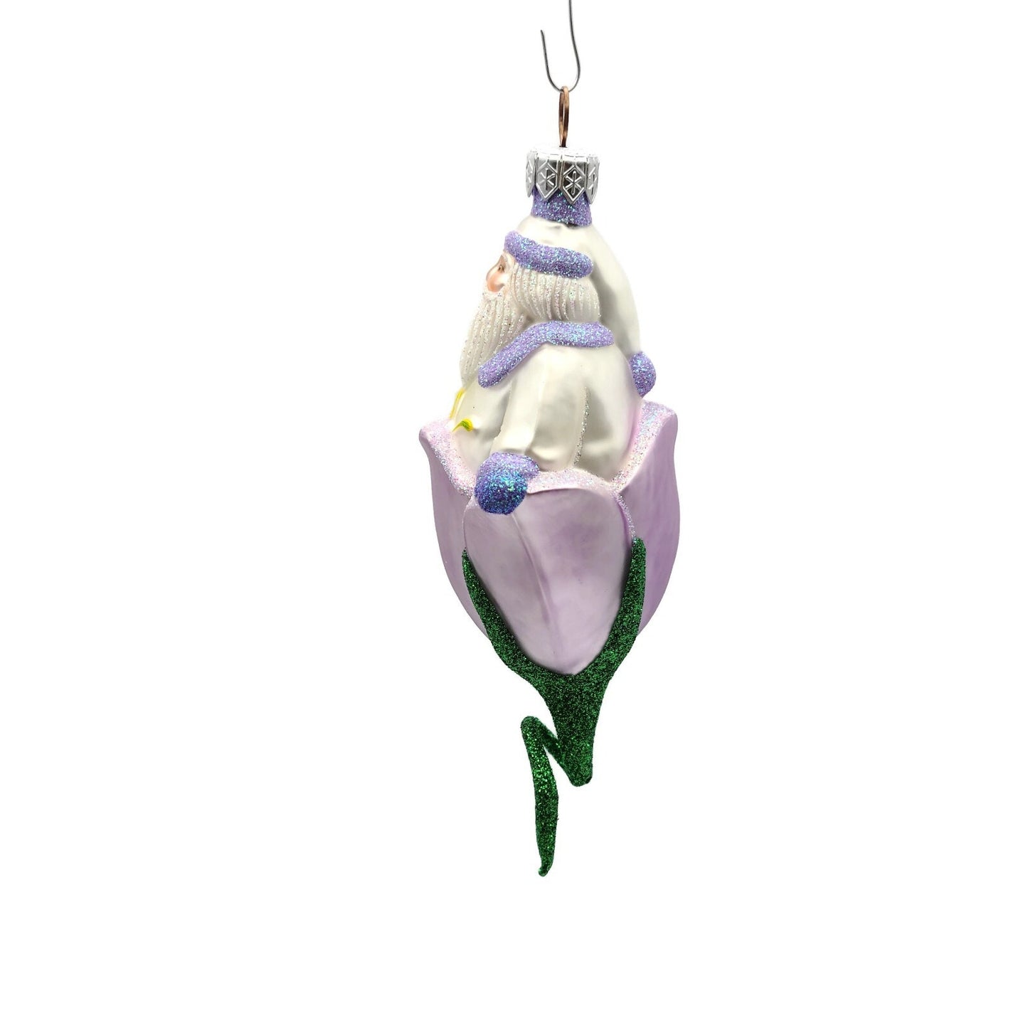 Patricia Breen Bluebell Santa Lilac Flower Pearl Spring Christmas Tree Ornament