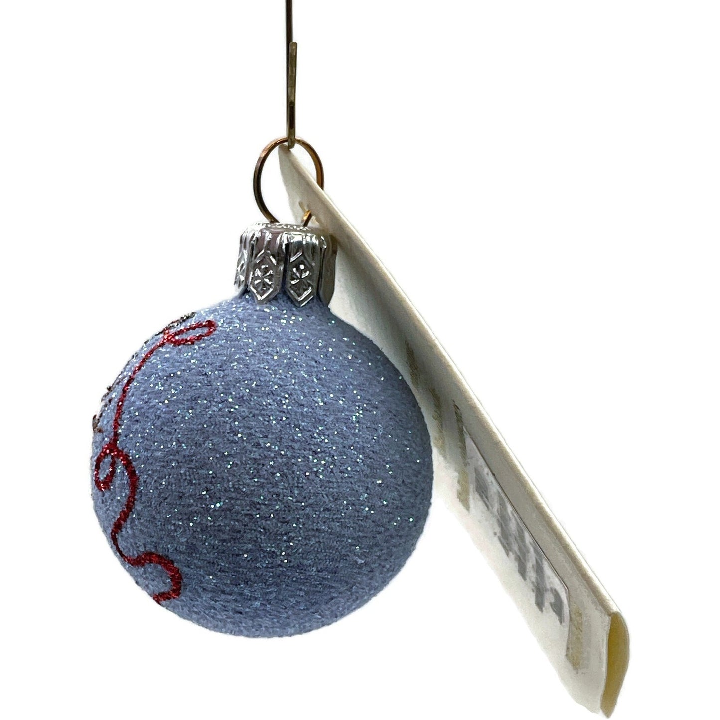 Patricia Breen Studio Gift Ball Blue Reindeer Christmas Tree Decor Ornament