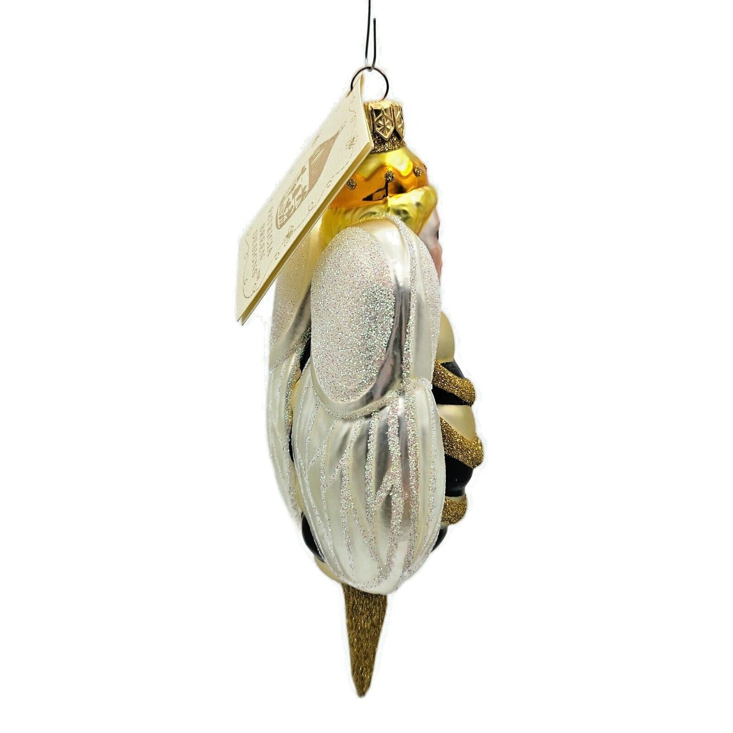 Patricia Breen Queen Bee Insect Gold White Spring Christmas Holiday Ornament