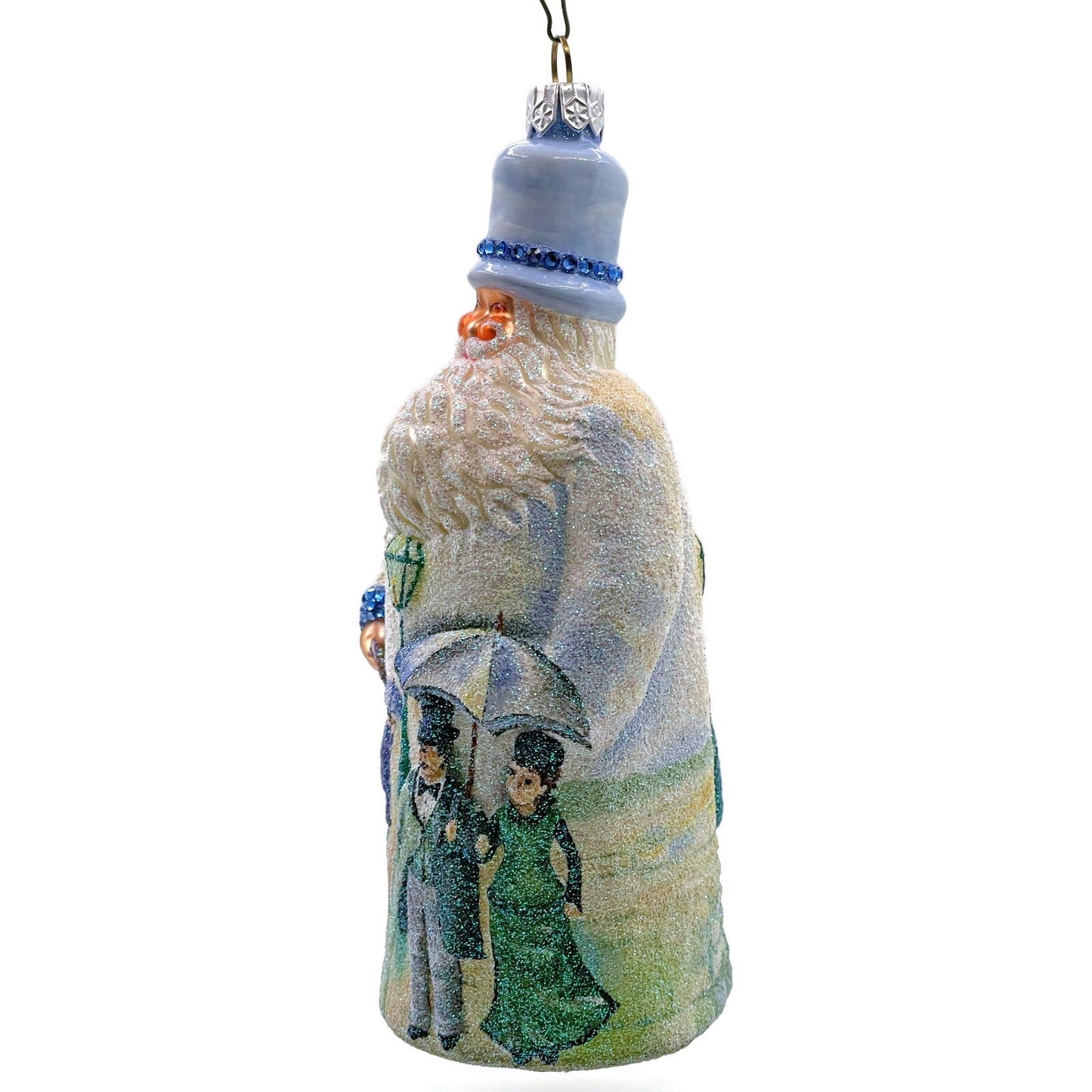Patricia Breen Caillebotte Santa Rainy Paris Street AIC Christmas Tree Ornament