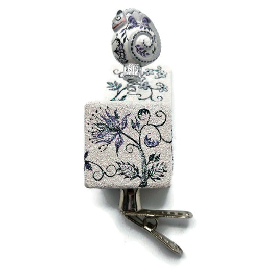Patricia Breen Pop Goes the Chameleon Chinoiserie Violet Clip On Spring Ornament